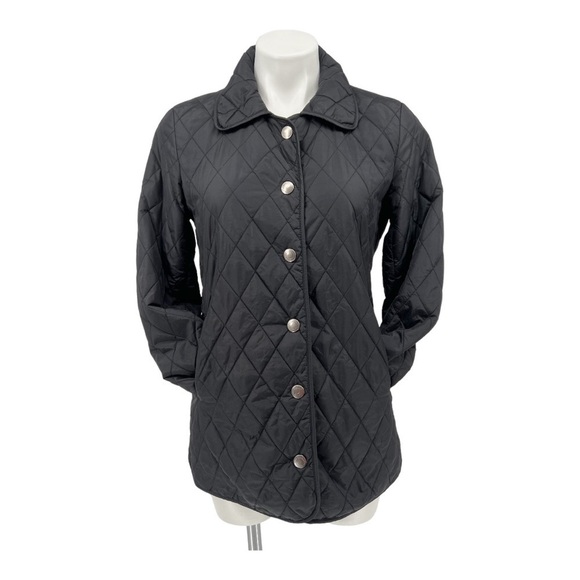 Coach Women's XS Black Snap Front Quilted Hack Jacket - Picture 1 of 12
